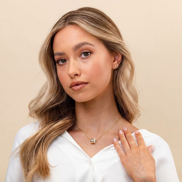 18K ZŁOTO Łańcuszek ze Złotą oraz Diamentową obrączką - SzAphir