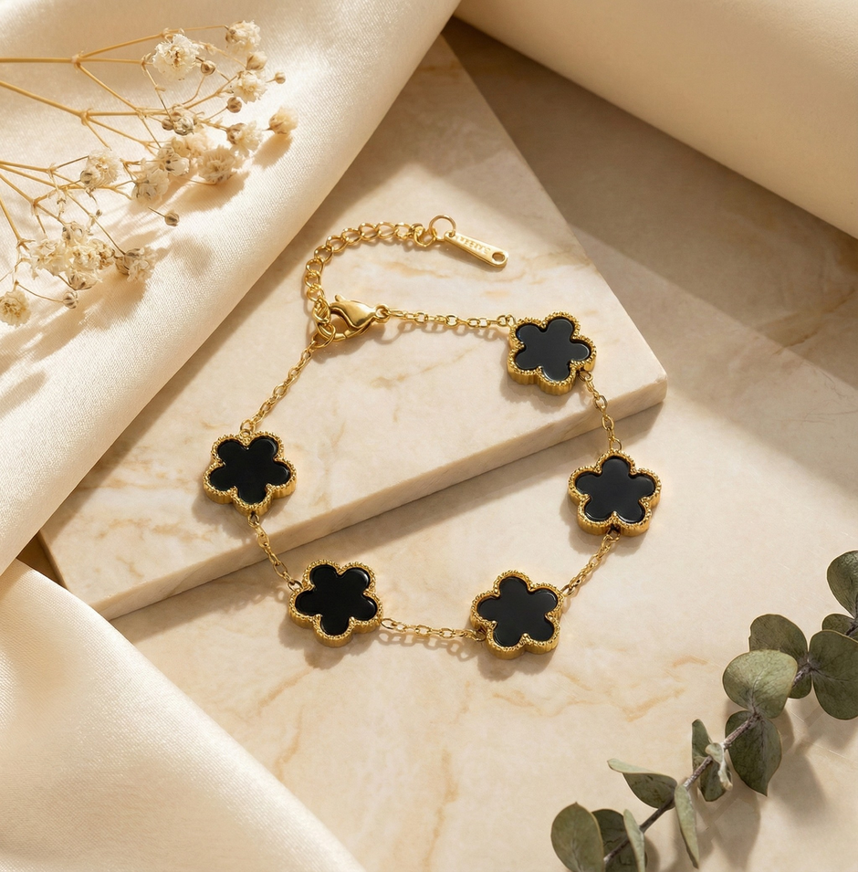 18K ZŁOTA Bransoletka Koniczyny - SzAphir