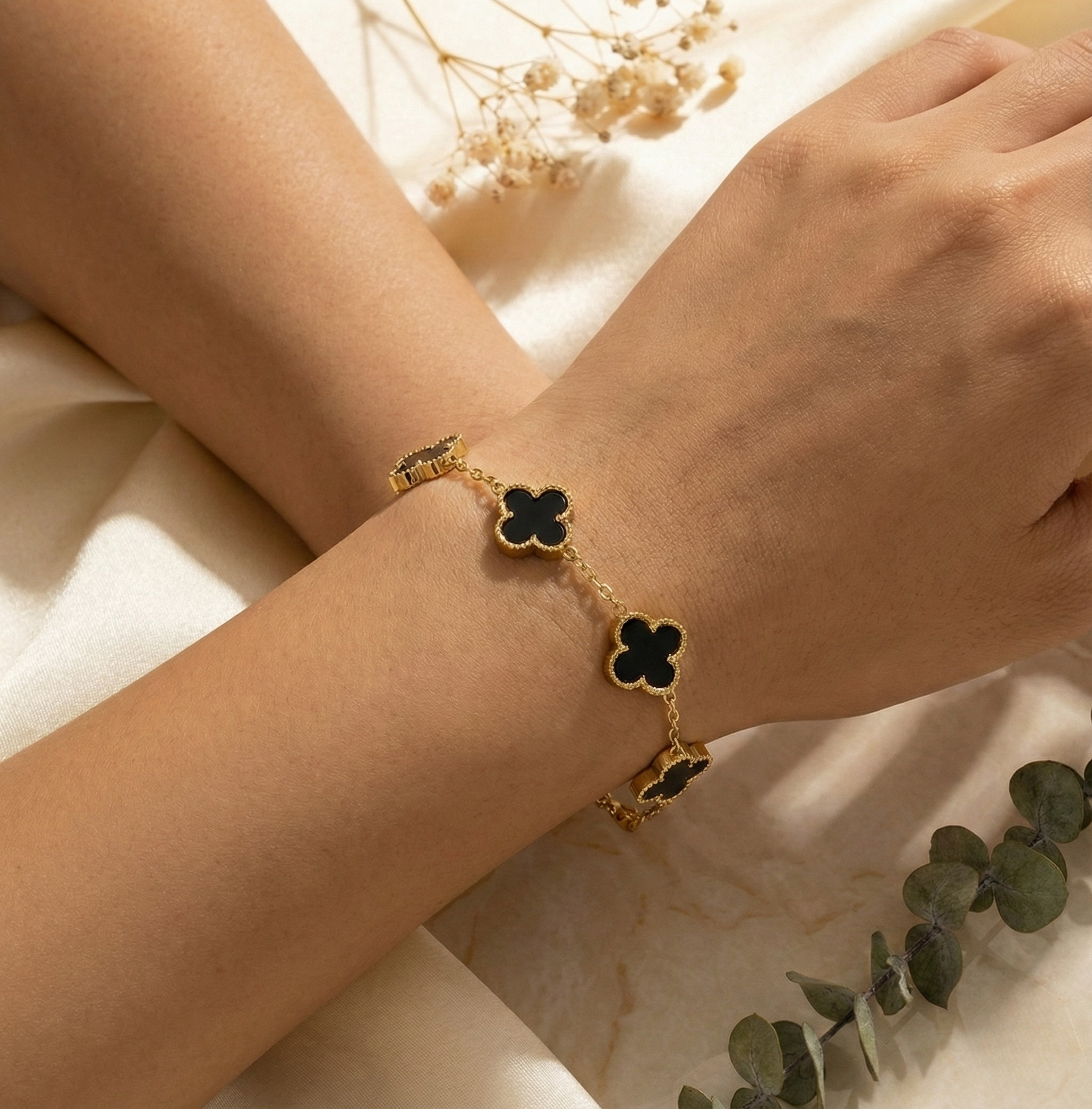 18K ZŁOTA Bransoletka Koniczyny - SzAphir