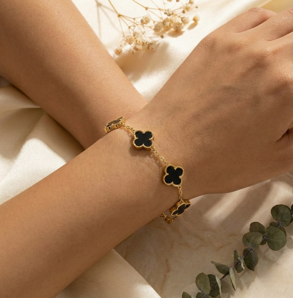 18K ZŁOTA Bransoletka Koniczyny - SzAphir