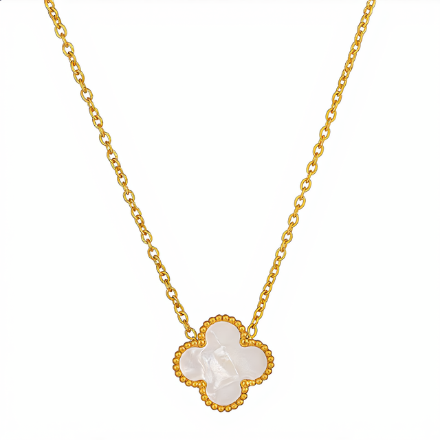 18K ZŁOTY Naszyjnik Koniczyna - SzAphir