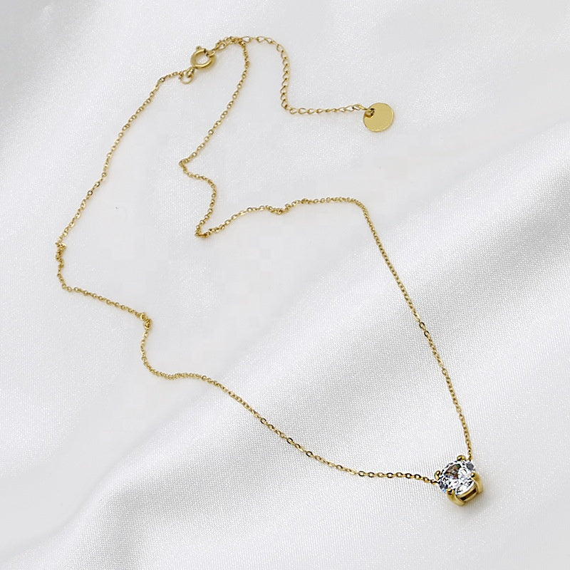 18K ZŁOTO Łańcuszek z diamentem - SzAphir