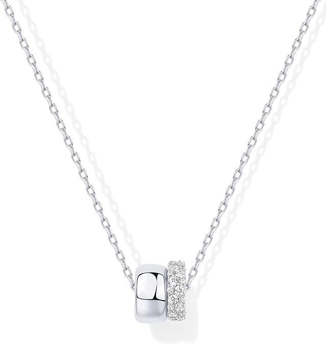 SREBRO Łańcuszek ze Srebrną oraz Diamentową Obrączką - SzAphir